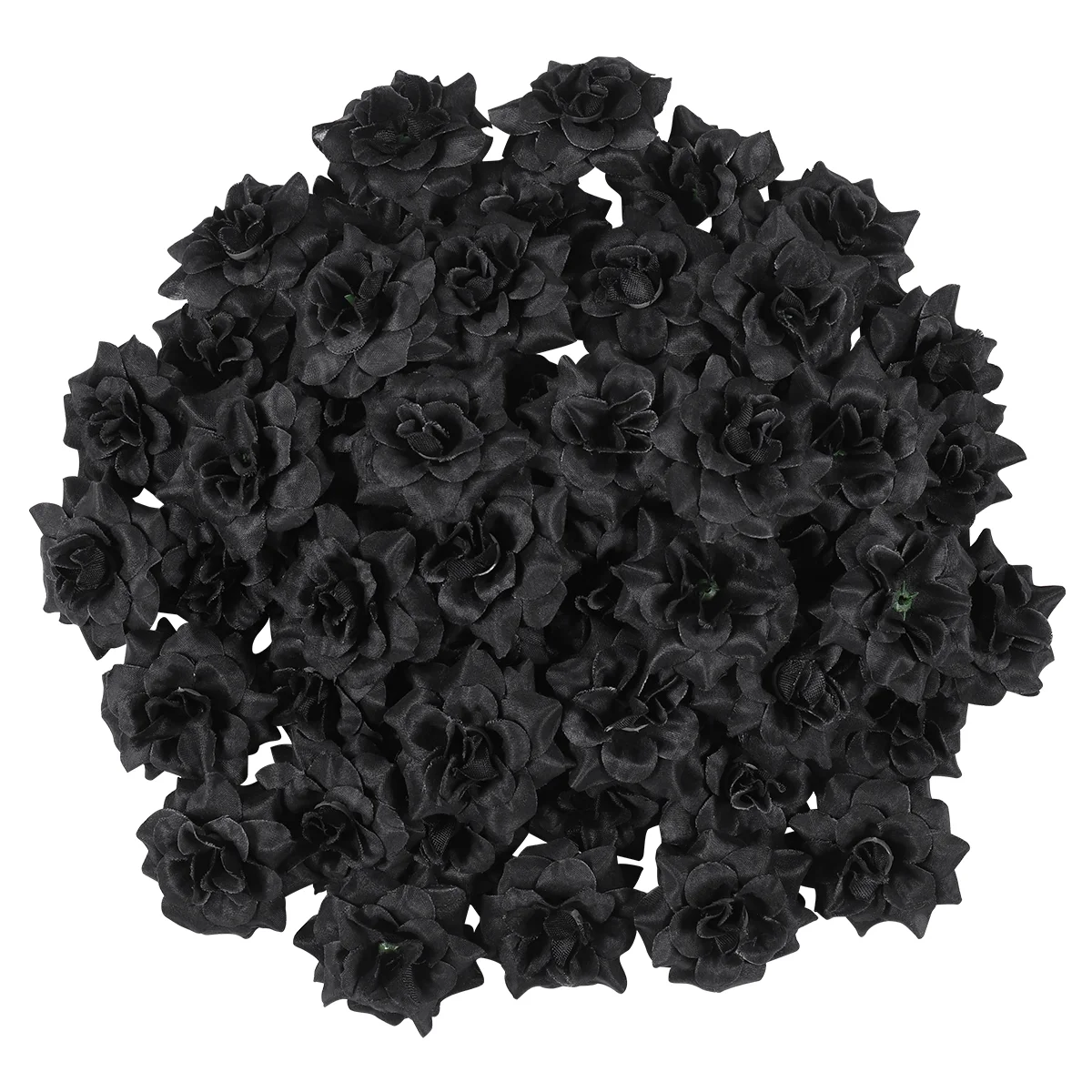 

50 Pcs Black Roses Artificial Flowers Black Fake Flowers Silk Rose Flower Artificial Rose Flower Rose Flower for Wedding