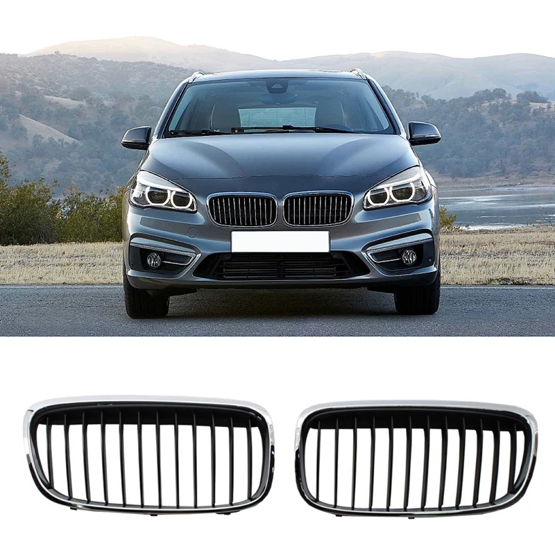 

Front Left & Right Kidney Grille Radiator Grill 51137379609 51137379610 For BMW- 2 Series F45 2015-2018