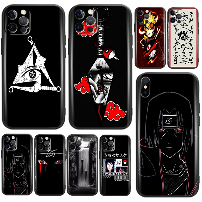 

NARUTO Akatsuki Logo For Apple iPhone 11 12 13 Pro Max 12 13 Mini X XR XS Max SE 6 6S 7 8 Plus Phone Case Funda Silicone Cover