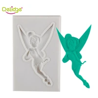1pc 3d angel elf silicone fondant mold birthday diy cake decoration fairy figure chocolate mould pastry baking tool