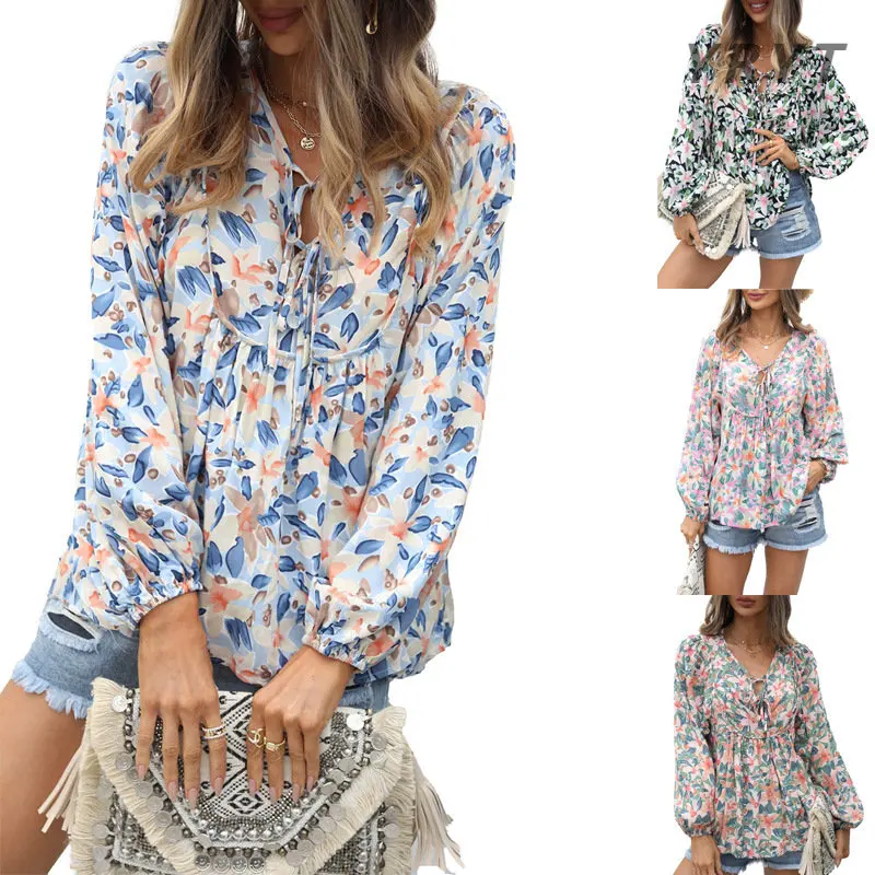 

Новинка 2023, свободная рубашка с принтом галстука