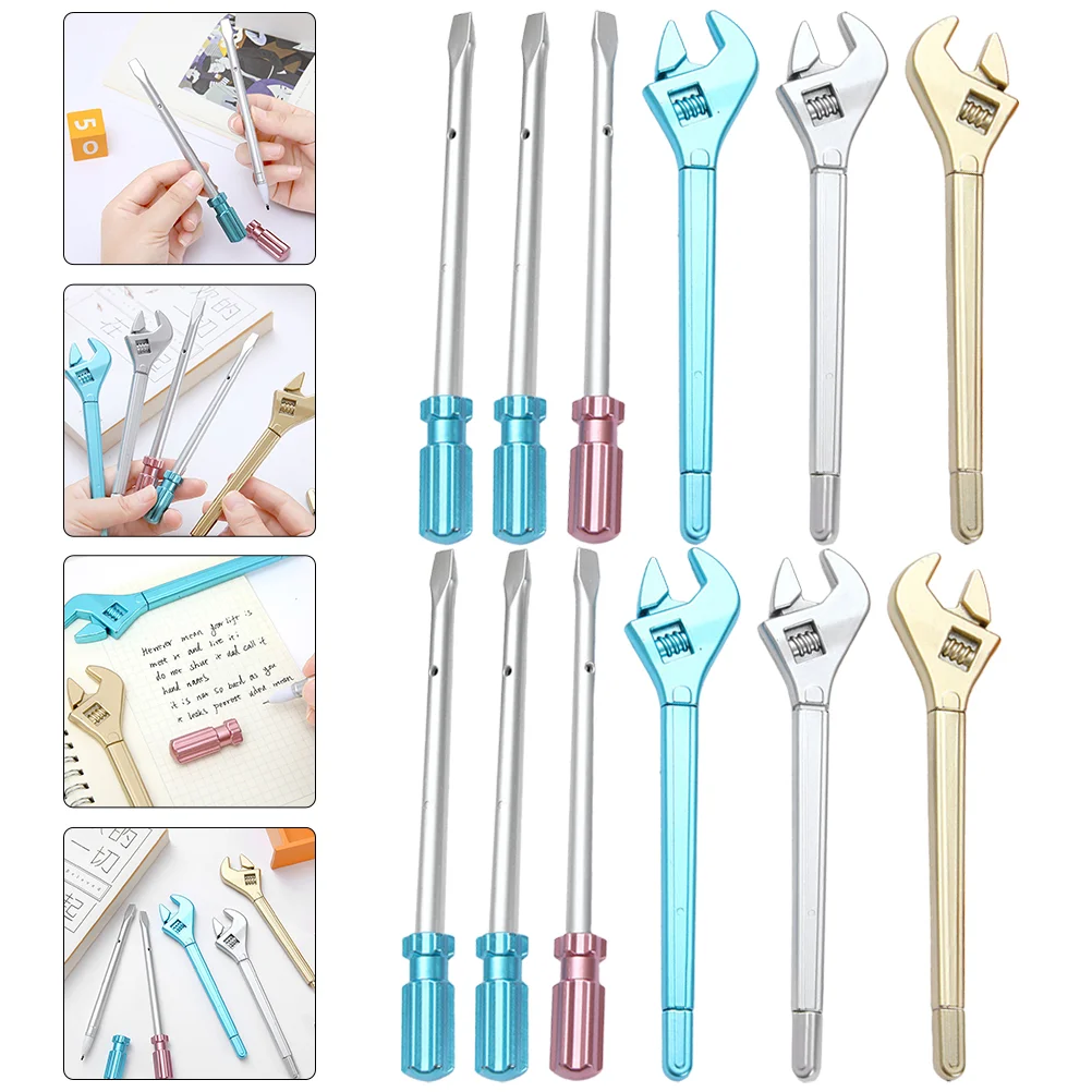 

Pens Practical Ink Writing Fine Point Multi-function Cartoon Wrench Screwdriver Shaped Decorative Gel