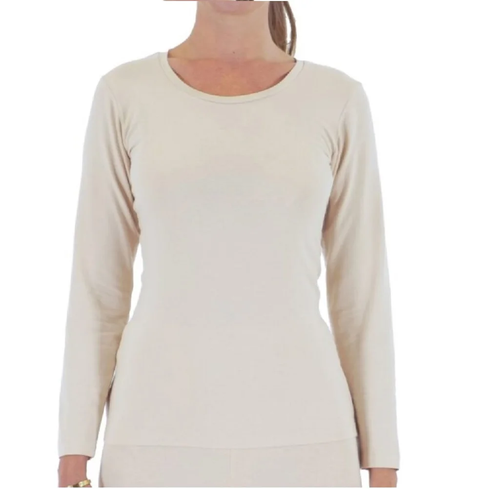 Теплое женское термобелье heatultra с длинным рукавом и глубоким вырезом Женская