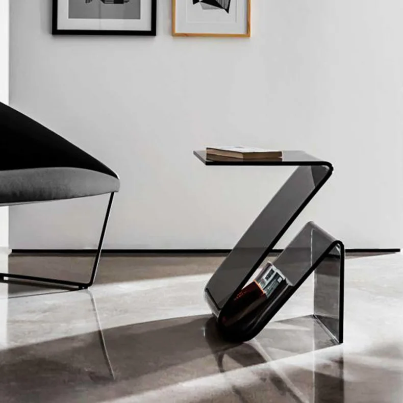 

MOMO Acrylic Small Side Table Sofa Creative Shaped Designer Transparent Personality Modern Minimalist Small Corner Table