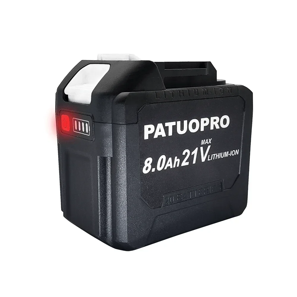 PATUOPRO Литиевая аккумуляторная батарея 18-21В 2.0/4.0/6.0/8.0Ah для Makita