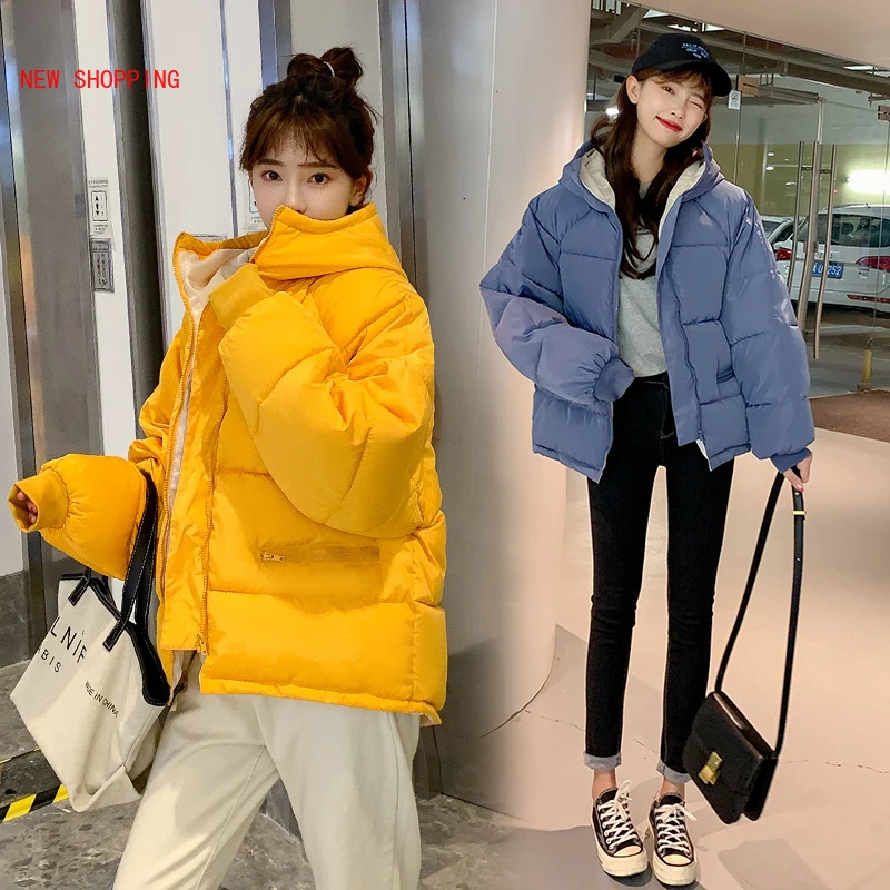 2022 New Autumn Winter Jacket Hooded Women Coat Loose Cotton-padded Short Jackets Female Parka Warm Casual Plus Size Overcoat