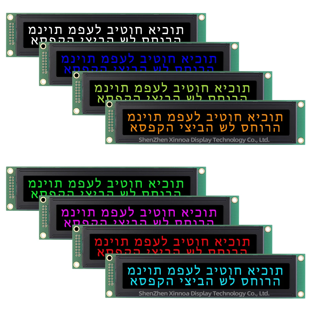 Большой размер экрана 180*40 мм 2002K-1 Hebrew DFSTN Черная пленка Оранжевые буквы 20*2 202 2002