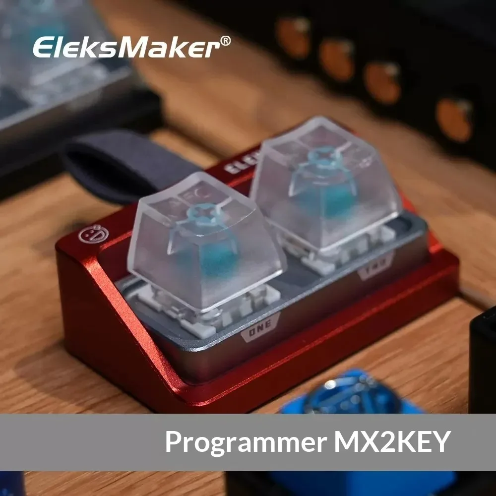 Фото Программируемая мини-клавиатура EleksMaker MX2KEY Vibe с 2 программируемыми кнопками, алюминиевый корпус, настраиваемые макросы, подарок №4