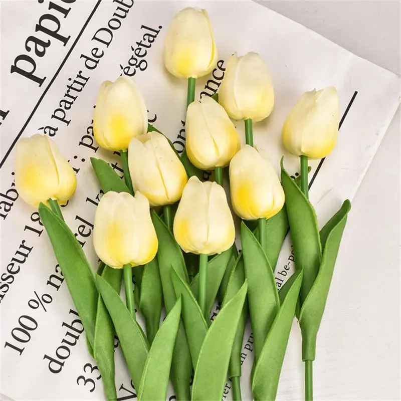 

Wedding Decoration Tulip Bouquet Decor Spring Lifelike Fake Flower Plant Floral Arrangement Tulip Artificial Flower Easter