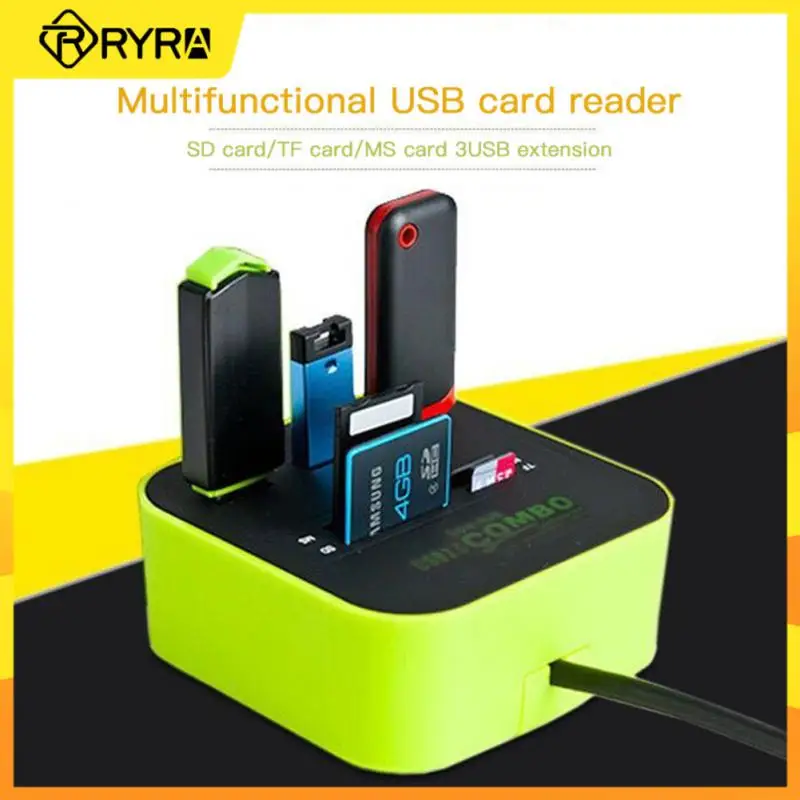 

RYRA USB Hub 2,0 3 порта TF Micro SD кардридер слот USB комбо Мульти все в одном USB сплиттер кабели для компьютера ноутбука Macbook