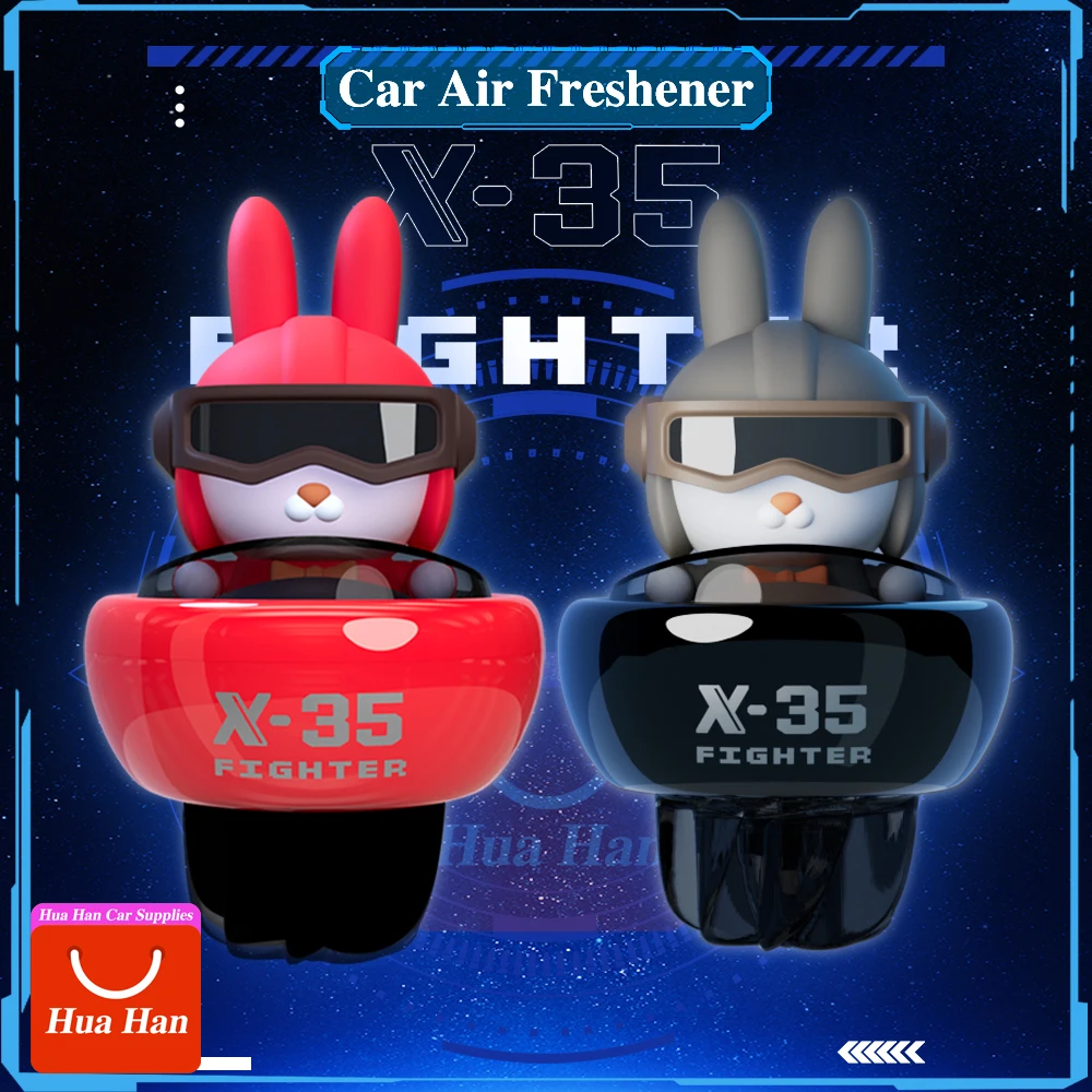 

Air Outlet Car Air Freshener X-35 Rabbit Pilot Car Interior Accessories Supplies Propeller Rotating Flavoring Perfume Diffuser