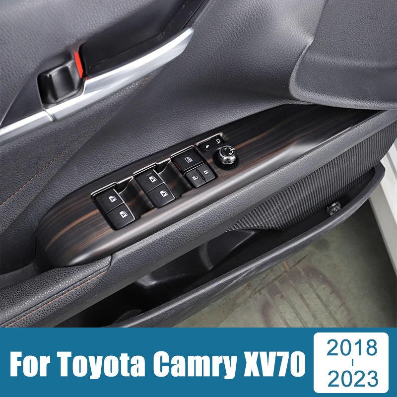 

Для Toyota Camry XV70 2018-2021 2022 2023 ABS Автомобильная дверь подлокотник панель окно переключатель подъемник искусственная отделка наклейки аксессуары