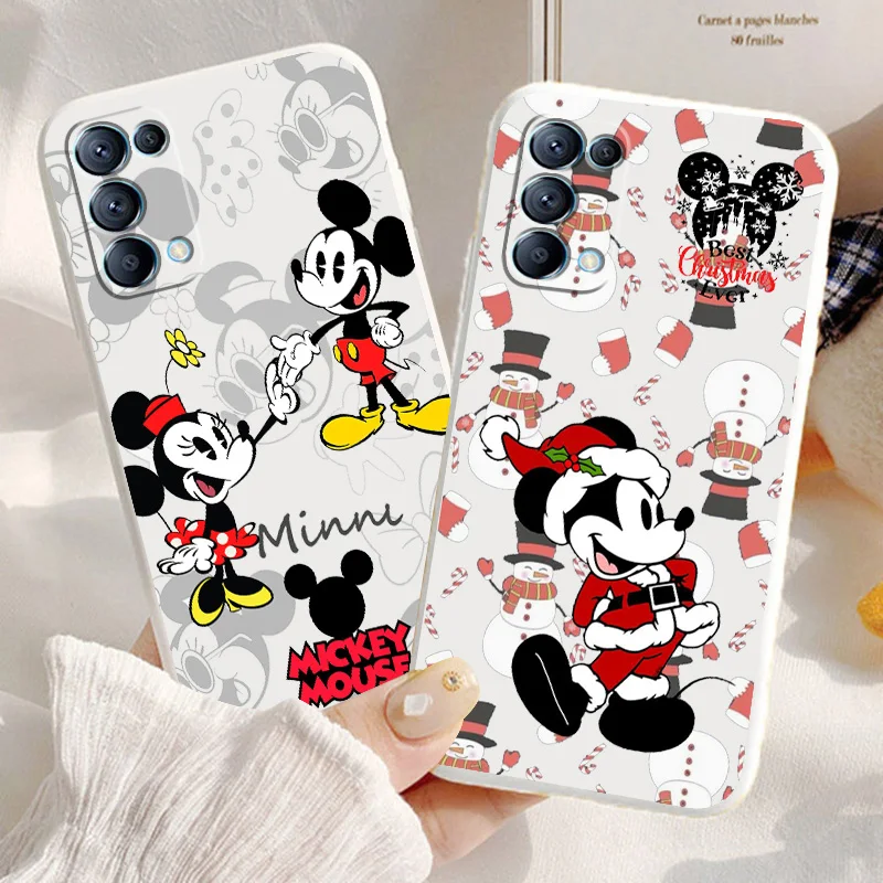 

Disney Mickey Mouse Christmas For OPPO Reno 7 Pro SE Z 6 Lite Pro 5 Lite 4 Lite Z 2 Z 4G 5G Silicone Soft Black Phone Case