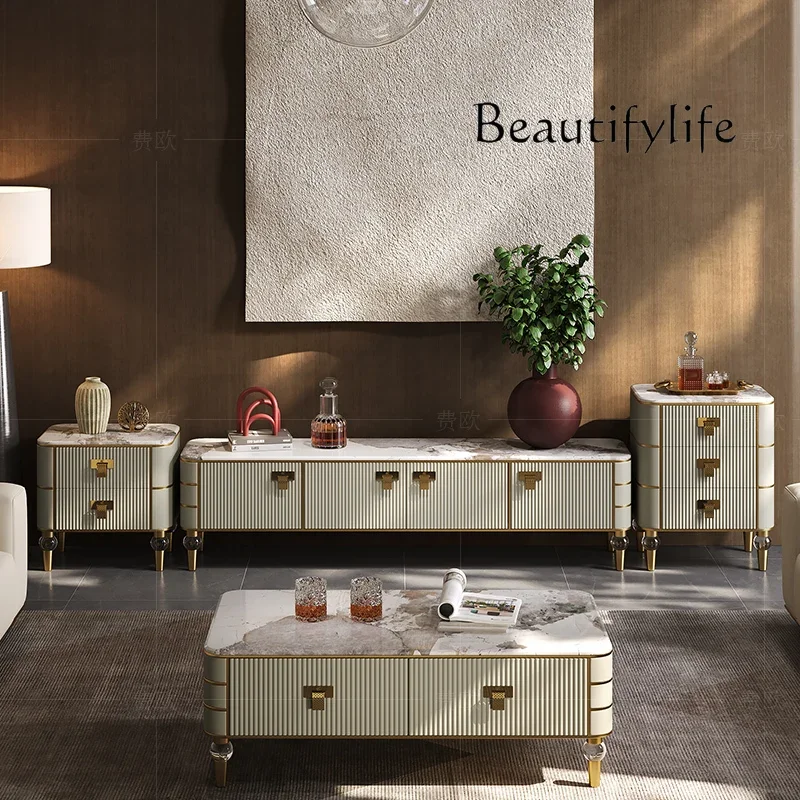 Легкий роскошный шкаф для телевизора Журнальный столик Итальянский