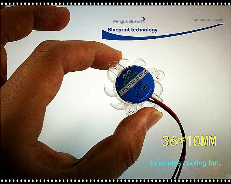 Pengda Blueprint 3610 3 6 см 36*10 мм 12 В Mute Isosceles Прозрачный охлаждающий вентилятор для