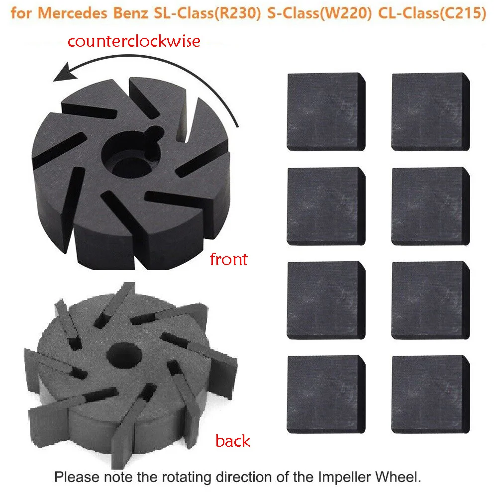 

Graphite Impeller Wheel For Mercedes SL CL R230 W220 Central Locking Vacuum Pump Impeller Contrarotate With 8*Graphite Replaceme