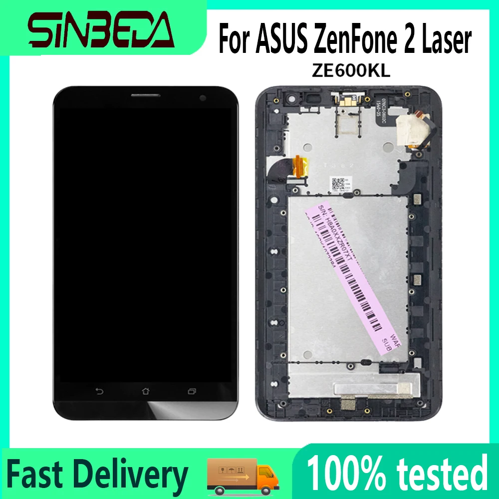 

6.0'' Original For ASUS ZenFone 2 Laser Z00MD ZE600KL LCD Display Touch Screen Digitizer Assembly ZE600KL Z00MD LCD Replacement