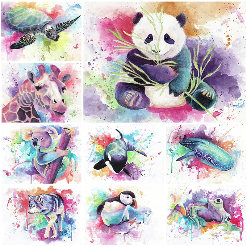 

5D алмазная живопись с животными, милый КИТ, панда, корова, Зебра, Пингвин, Алмазная мозаика, набор для рисования, алмазная вышивка своими руками