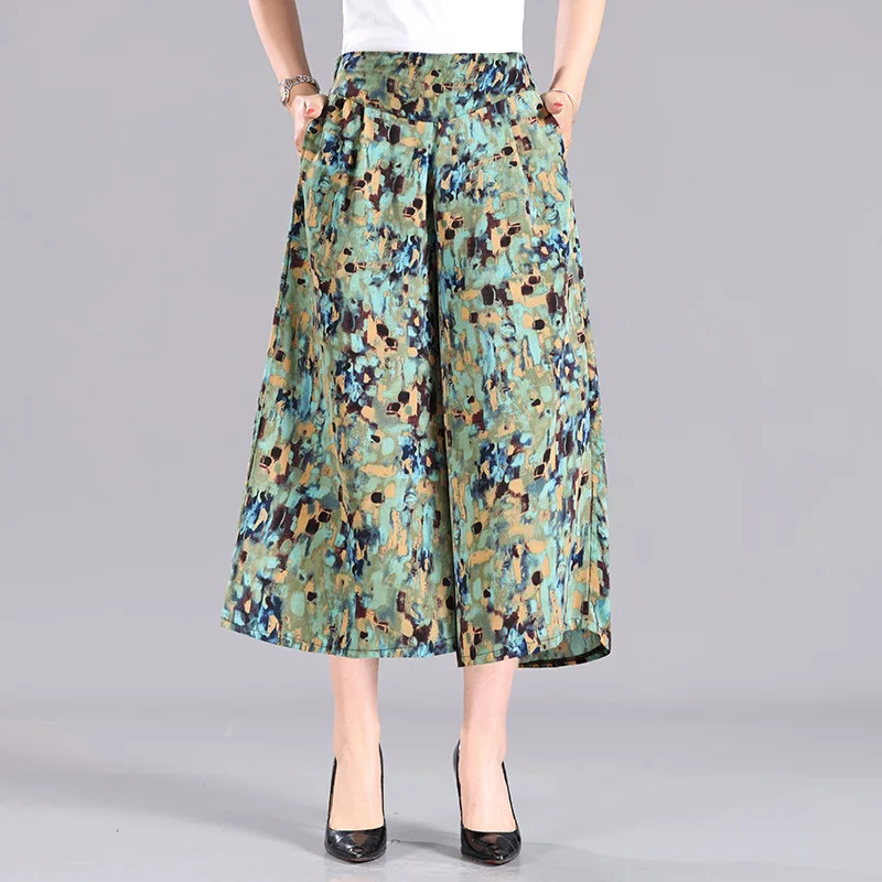 Брюки женские шифоновые с широкими штанинами Повседневная Свободная