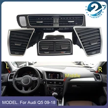 Front Rear Panel Dash Louver Air Conditioner Vent A/C Outlet For Audi Q5 2009 2010 2011 2012 2013 2014 2015 2016 2017 2018