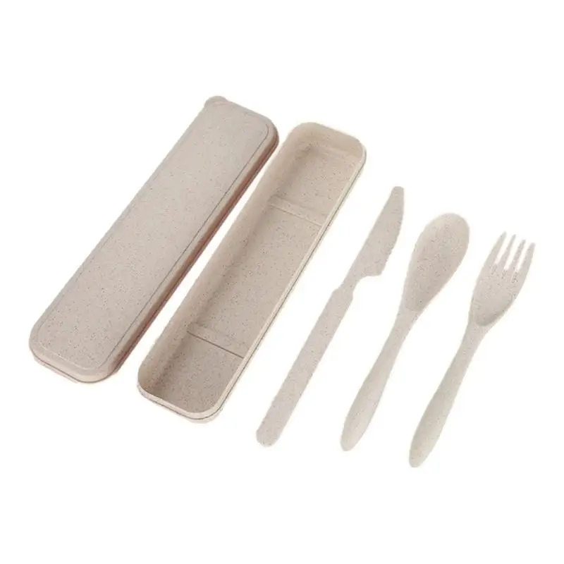 

Travel Cutlery Set With Case Polishing Camping Utensils Case With Spoon Fork Easy To Clean Portable Size Case Flatware Set