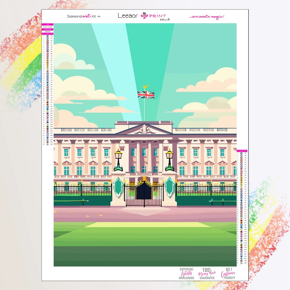 

Алмазная 5d-картина «сделай сам», городской пейзаж, искусство, картина в виде Букингемского дворца, искусственная мозаика, вышивка крестиком, набор для украшения дома
