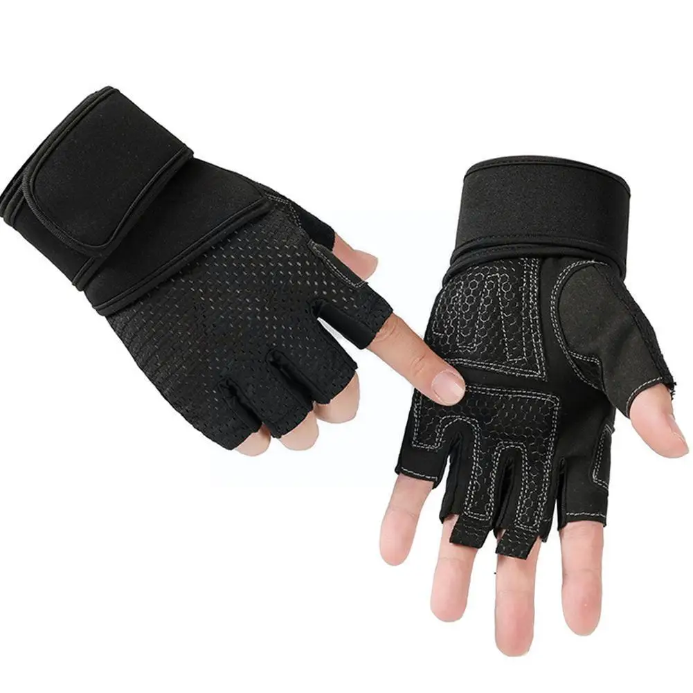 

Fitness Half Finger Gloves Men And Women Wrist Guard Horizontal Training Riding Sports Dumbbell -bord Exercise Bar Non S0b5