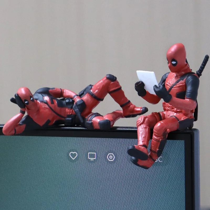

Marvel Anime Deadpool Model Car Interior Decoration Figure Deadpool Center Console Rearview Mirror Decoration Car Accessories