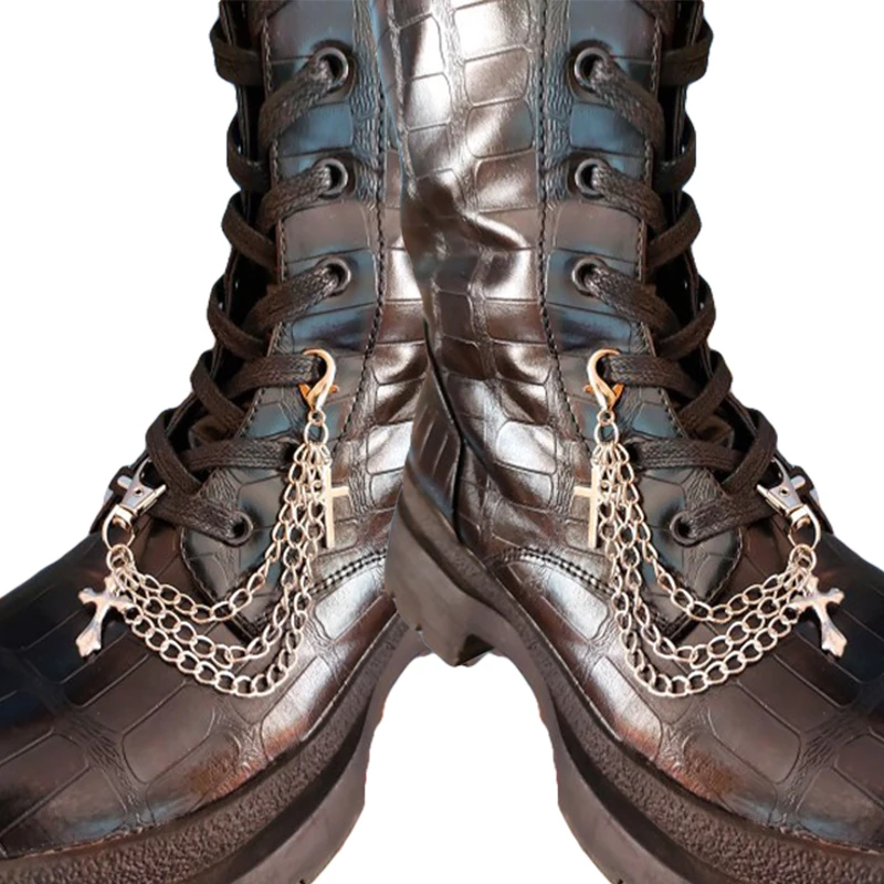 

Punk Cross Tassel Pendant Boot Shoe Chain Jewelry for Women Unisex 2022 Harajuku Metal Anklet Chain Party Jewelry Gift