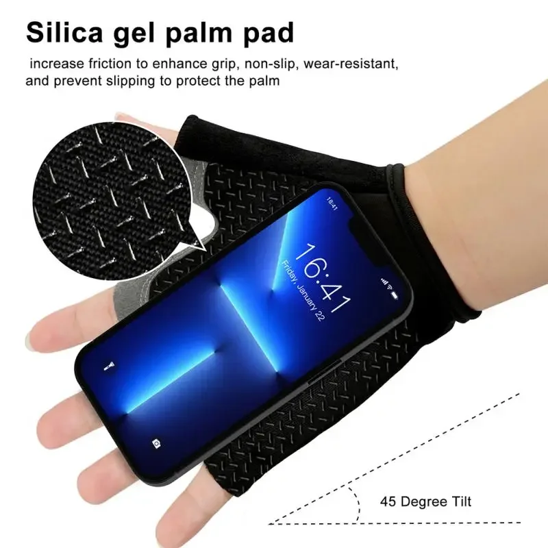 Half Finger Cycling Gloves Men Women Anti Slip Shock Breathable Summer Bicycle Fingerless Sports Gym Training Bike