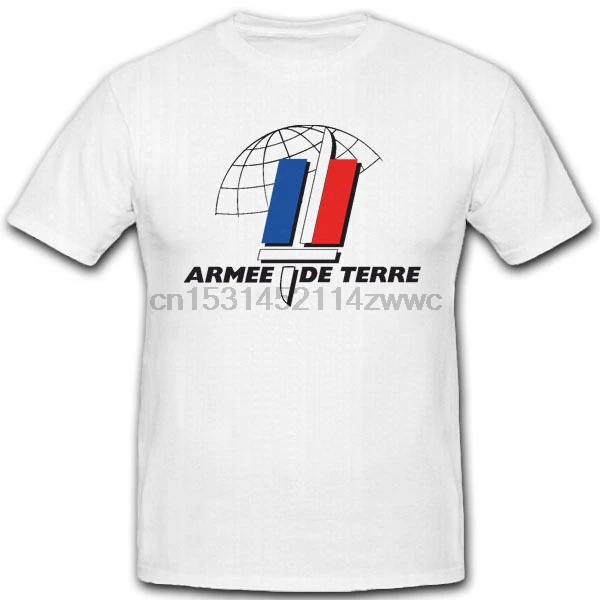 Футболка с круглым вырезом для солдат Франции армии земля изготовитель рубашек