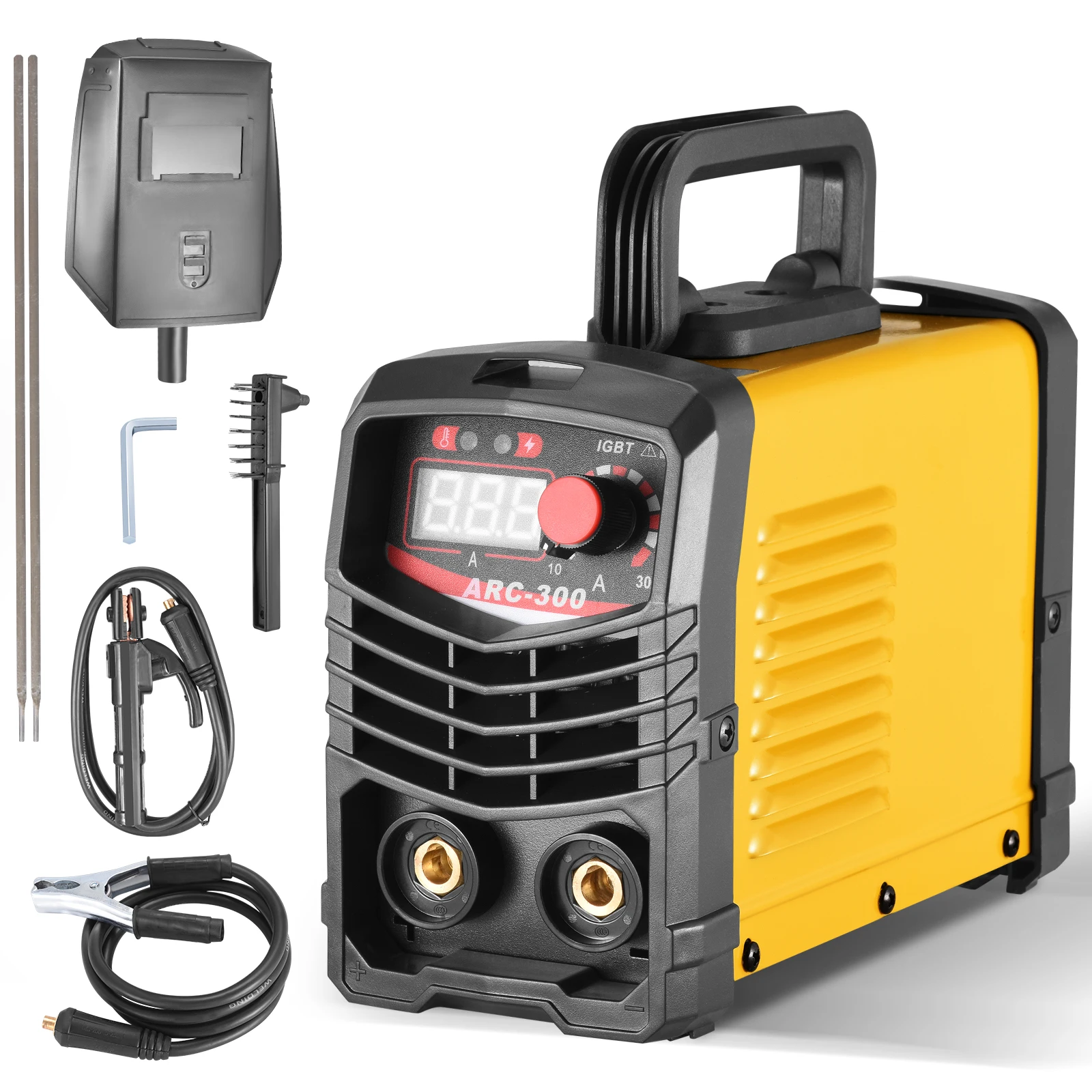 

ARC MMA 300 Amp Welder IGBT Electric LCD Welder Inverter Portable with Electrode Holder ARC Welding Machine 110V-220V