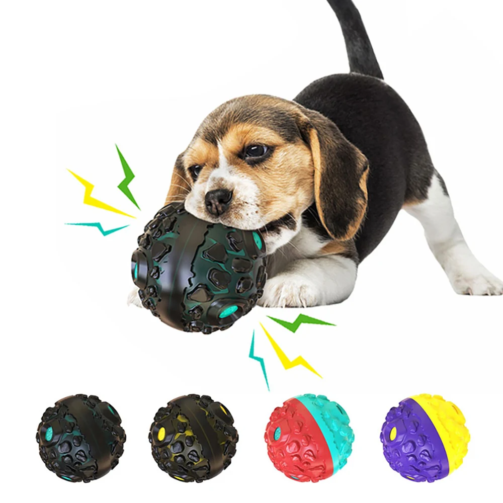 

Пищалка для домашних животных, игрушки для собак, жевательный мяч для щенков, игрушка для домашних животных, неразрушаемая прочная жеватель...