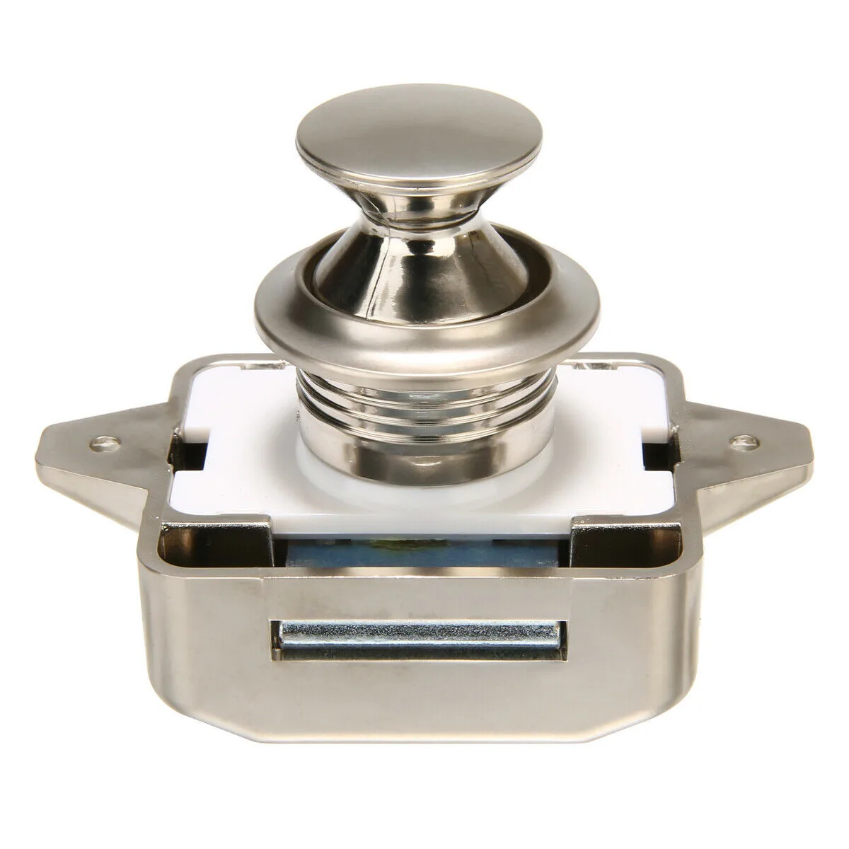 

Push Button Catch Lock Motorhome Part Zinc Alloy Cabinet Caravan Chrome