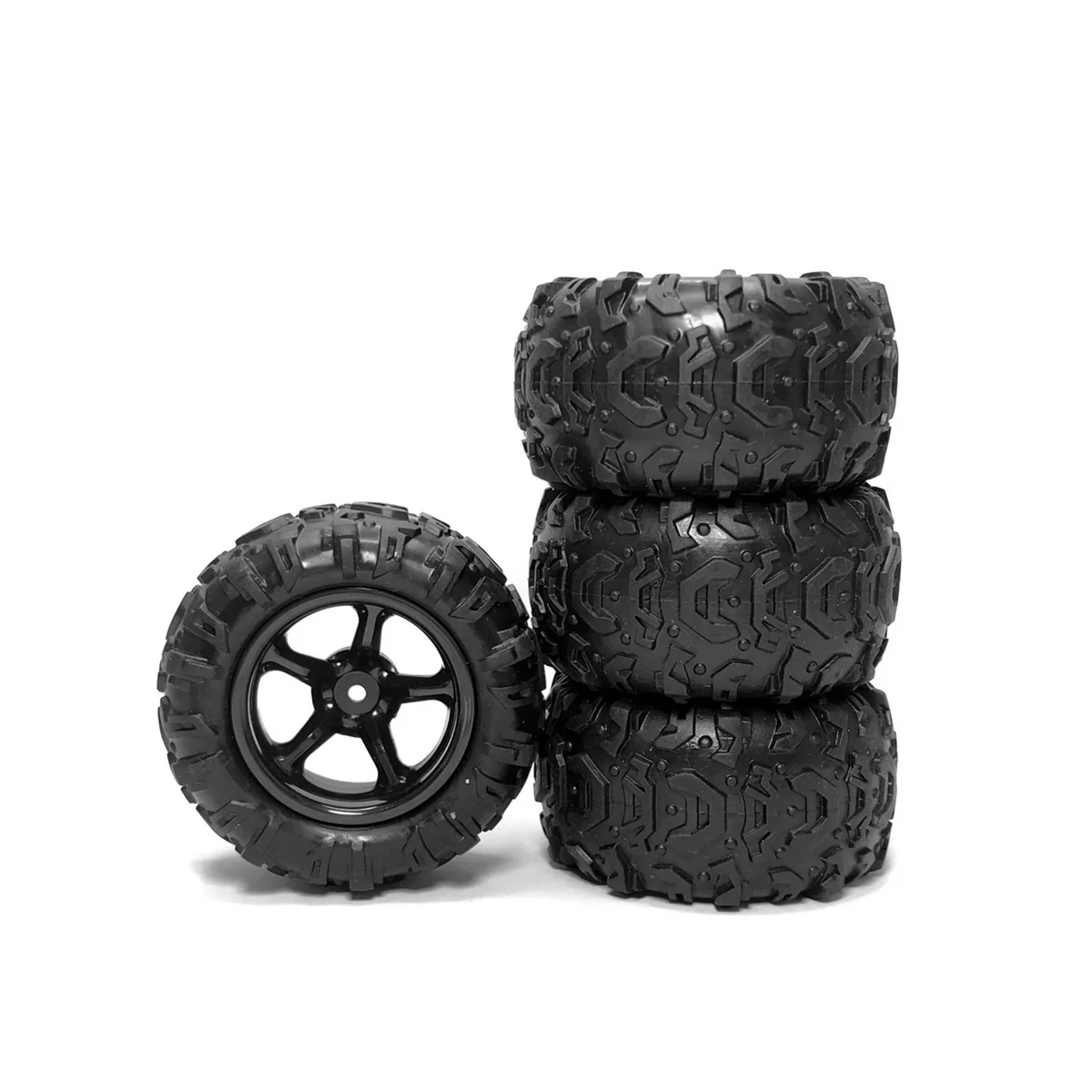 4Pcs Rubber Tire Wheel Tyre for DeeRc 9300 9310 PXtoy 9300 9302 9303 9304 1/18 RC Car Spare Parts Accessories