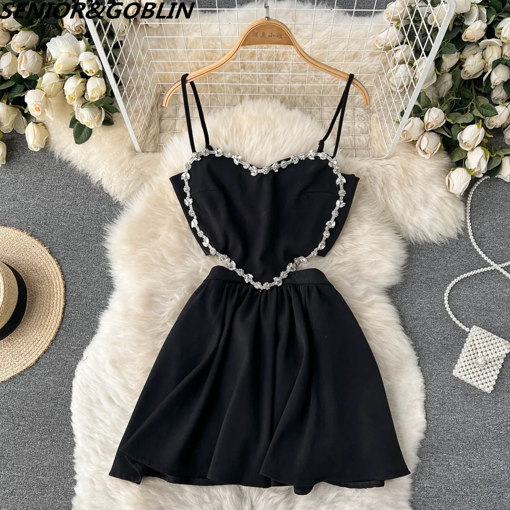 

Новинка 2023, женское летнее платье в западном стиле, женский сексуальный наряд из искусственной кожи, мини-платья на бретелях без бретелей, женское платье