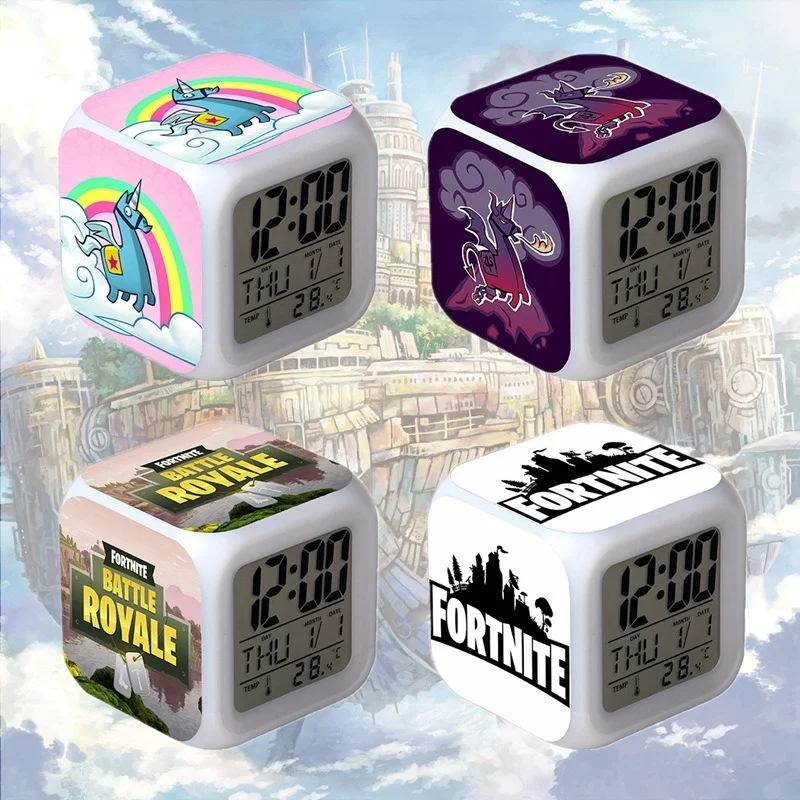 

Fortnite LED Alarm Clock Game Figure Model Pattern Luminous Alarm Clocks Accessories Toys Children's Figure Gifts