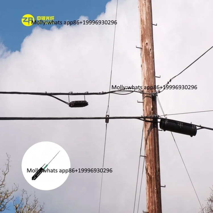 Фото Кабель оптоволоконный FTTH GYXTC8S для воздушной прокладки, тип 8, 4F, 12/24 жил, SM, 6-жильный, с креплением Guaya №1
