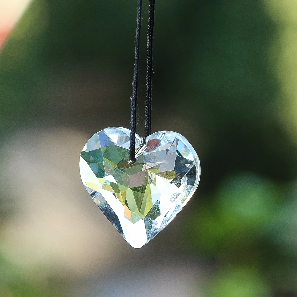 Искусственный кристалл ловец солнца персиковое сердце