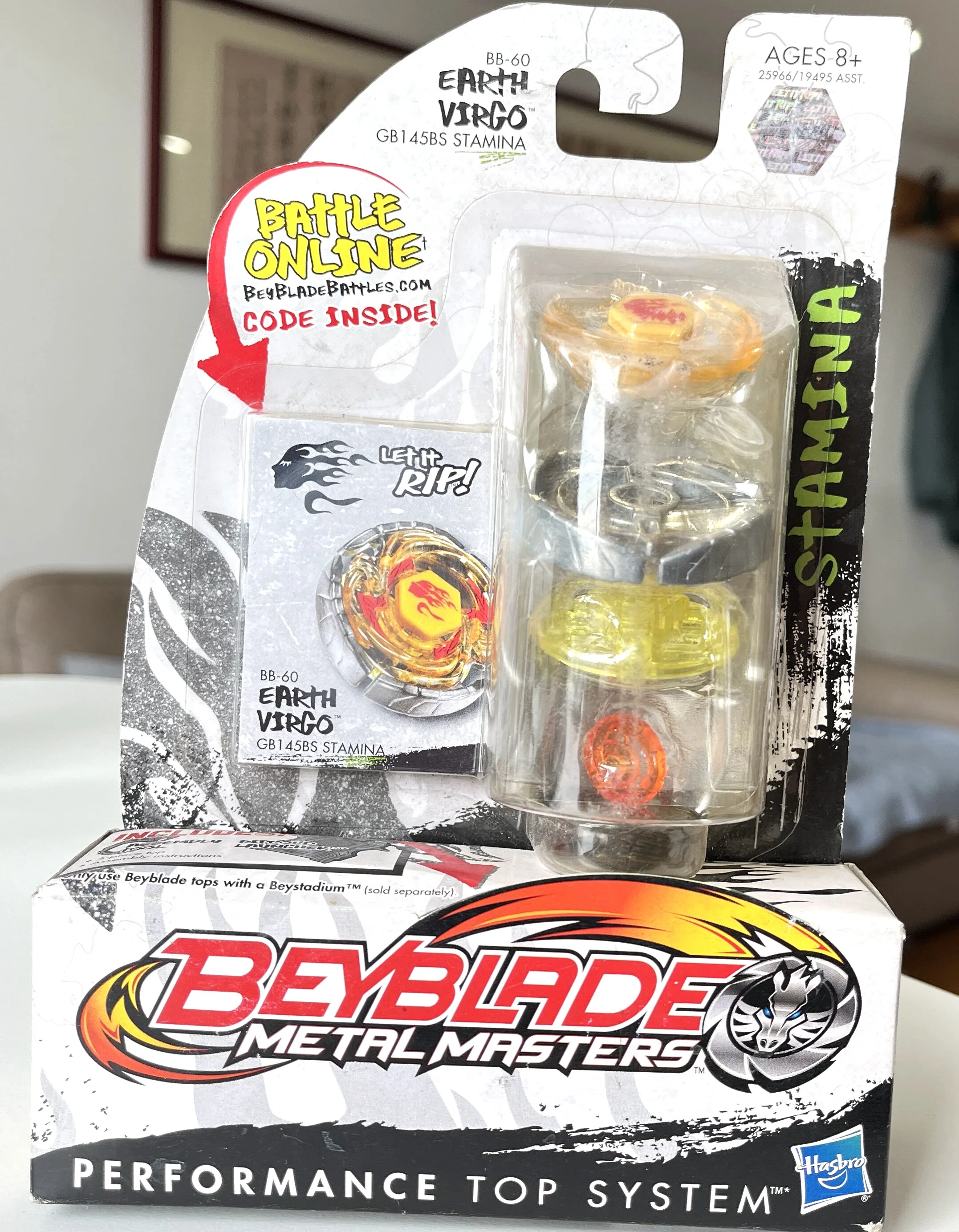 

Hasbro Beyblade металлический фьюжн битва топы Earth Virgo BB60 Stamina Vtg 2011 РЕДКИЙ