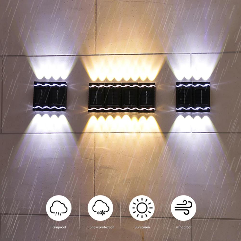 

Наружное настенное освещение на солнечной батарее, 4 шт.