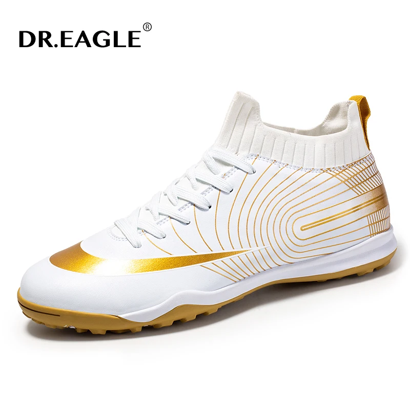 

Мужские профессиональные футбольные ботинки DR.EAGLE, Мужская золотистая футбольная обувь, спортивные кроссовки, взрослые высокие ботинки для тренировок по футболу
