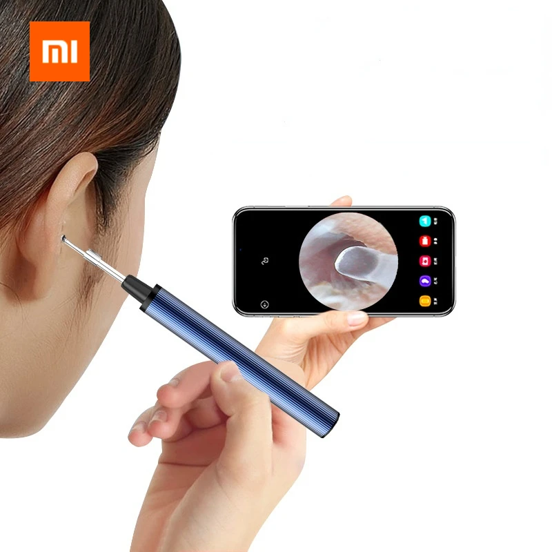 

Беспроводная интеллектуальная визуальная Ушная палочка Xiaomi 2022, устройство для сбора ушей, высокоточный эндоскоп 300 Вт, мини-камера, отоскоп,...