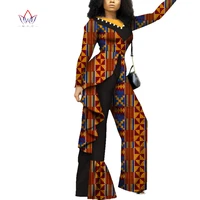 african women print jumpsuit bazin riche traditional african clothing women pearls draped romper jumpsuit wy4343