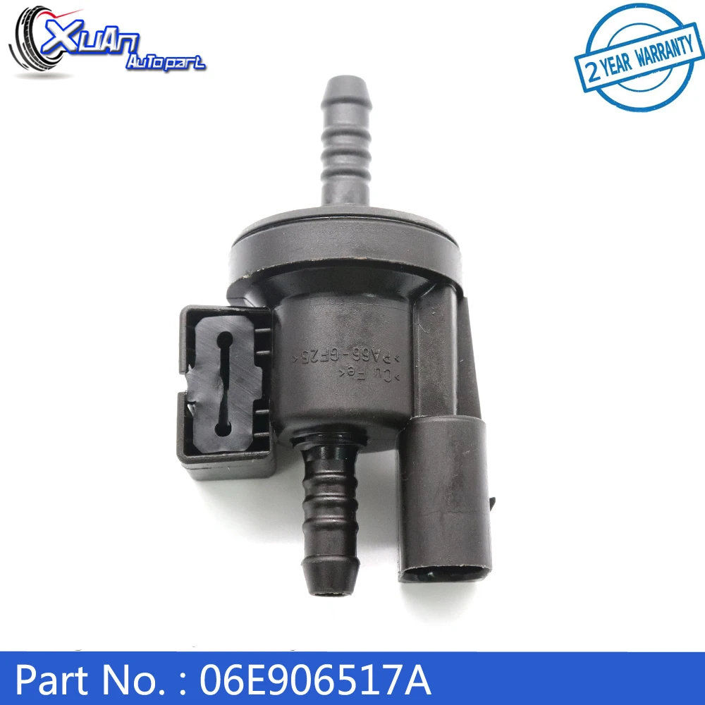 XUAN Solenoid Purge Valve for Fuel Vapor Canister 06E906517A For Audi A3 A4 A6 A8 TT Quattro Q7 for Volkswagen Passat Eos GTI