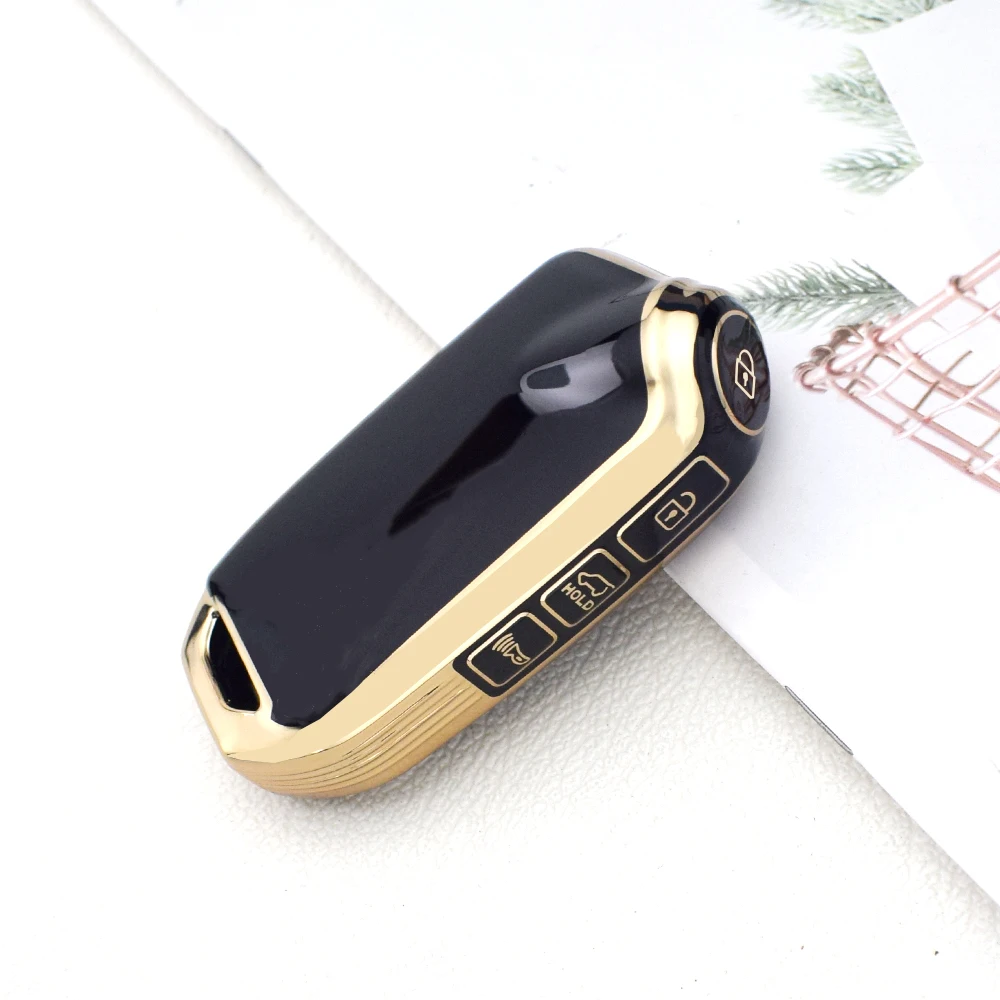 

Чехол из ТПУ с 4 кнопками, автомобильный смарт-чехол для дистанционного ключа для Kia K900 Stinger 2017 2018 2019 2020+, держатель для брелока, защитный брелок