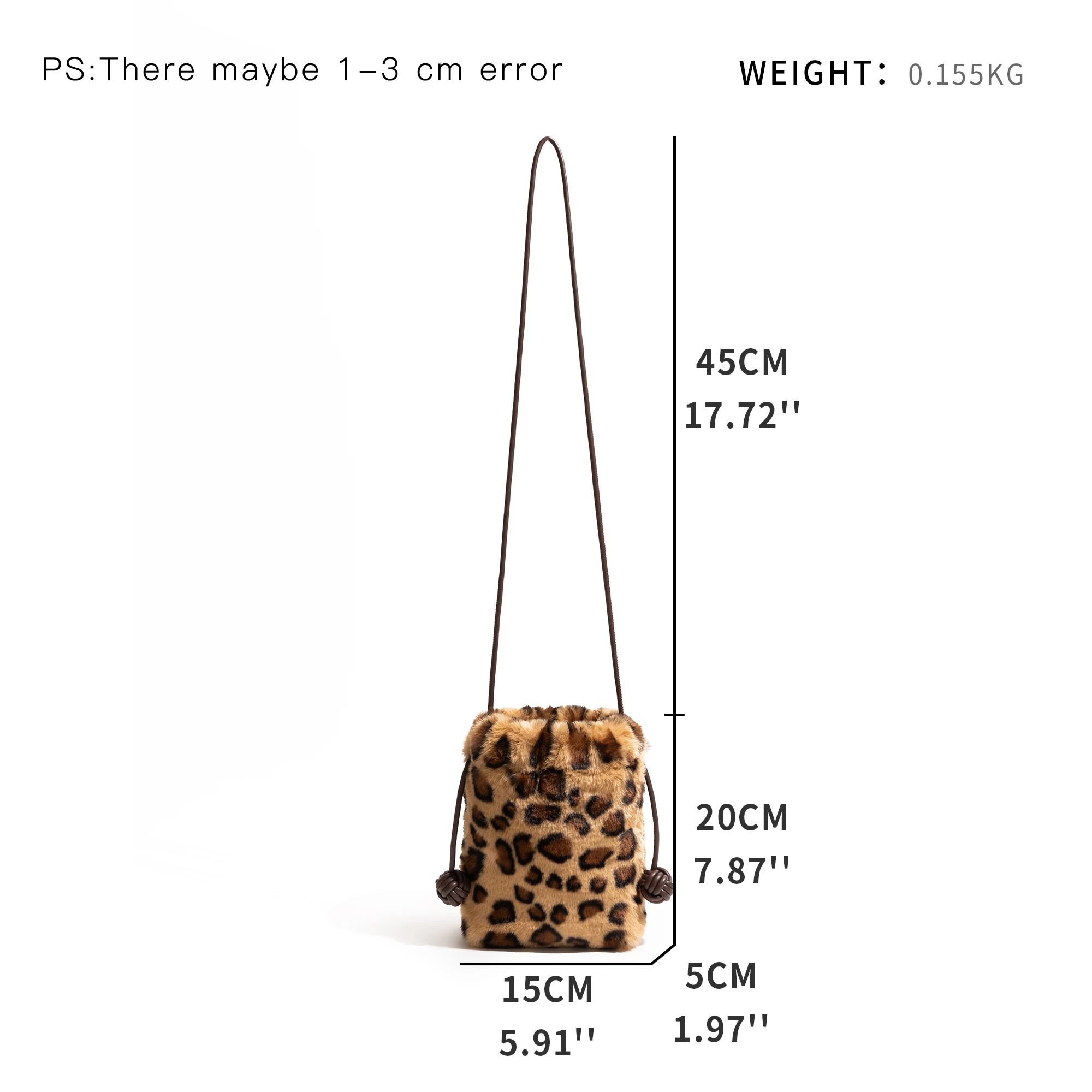 KOKOPEAS винтажная леопардовая сумка через плечо из искусственного меха на шнурке