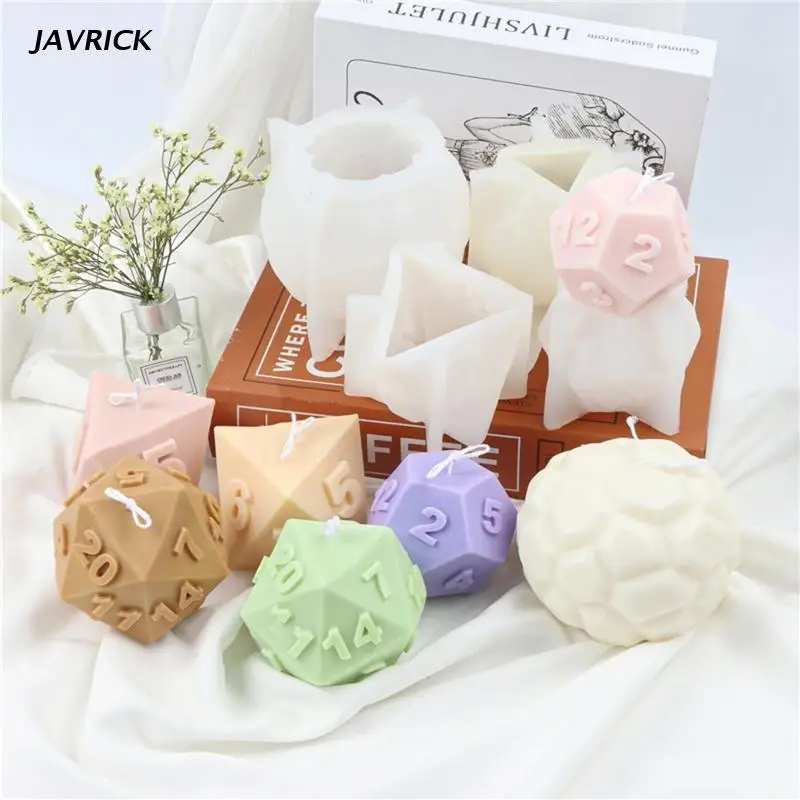 

3D Dice Decoration Candle Mold European and American Classical Characters Scented Candle Material Mold Home Decoration