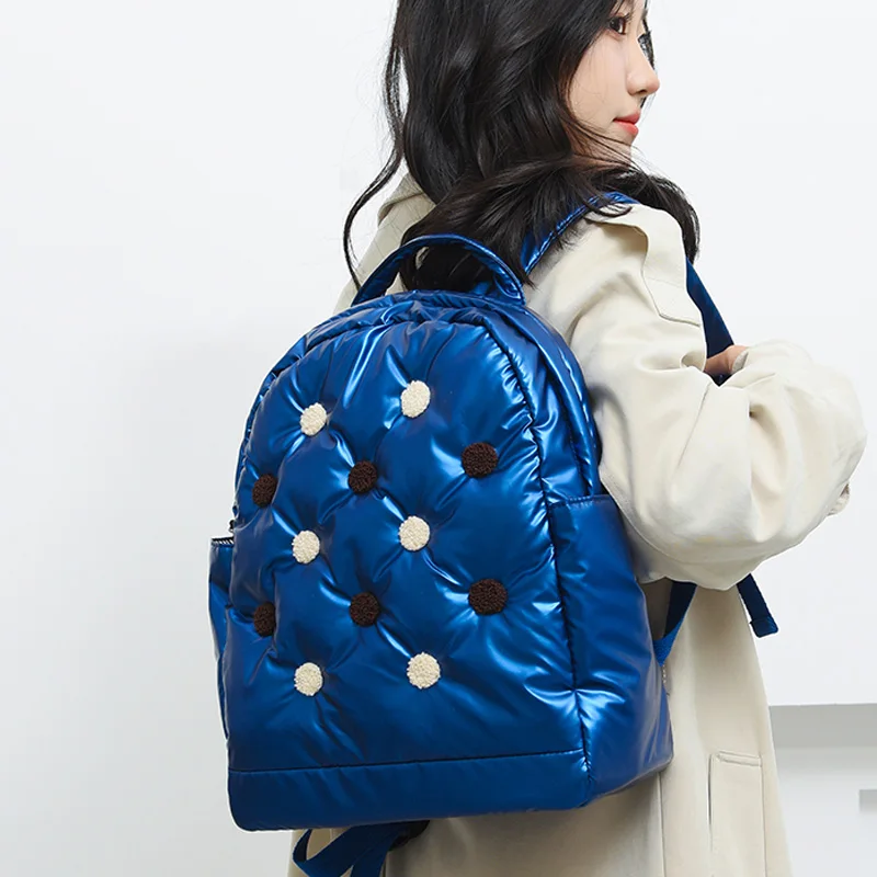 

Модный женский рюкзак, стеганые мягкие школьные рюкзаки в клетку, ультралегкие вместительные сумки для девочек-подростков, кожаная большая...