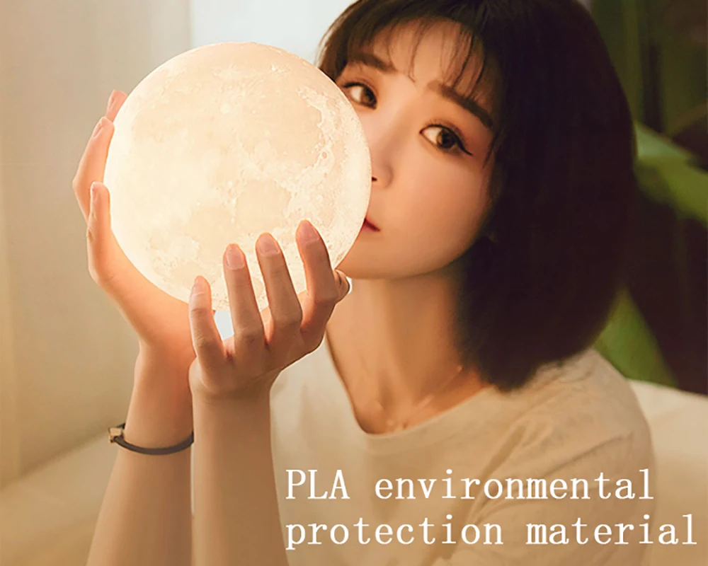 

Лампа в виде Луны с 3D рисунком, светодиодный ночник для спальни, романтические декоративные светильники с подставкой для внутреннего декора, 8/10/12 см